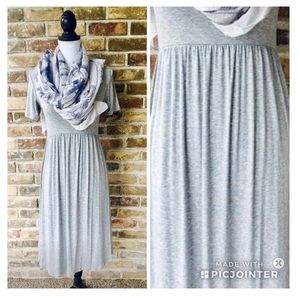 Heather gray midi dress